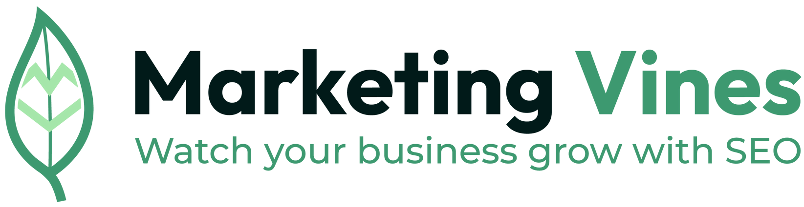 A logo for marketing vines watch your business grow with seo