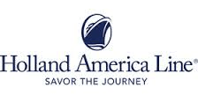 The logo for holland america line is shown on a white background.