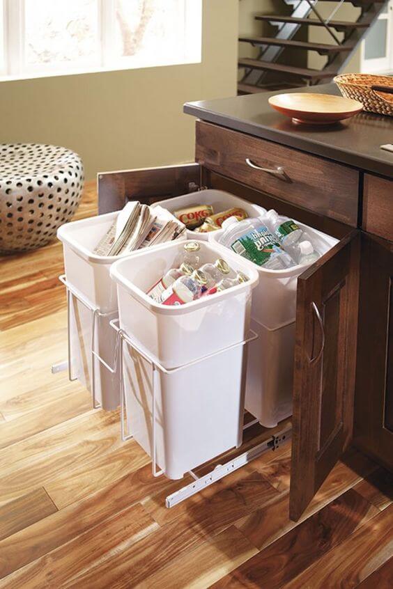 Kitchen desk bins are a great substitute for your old kitchen desk section