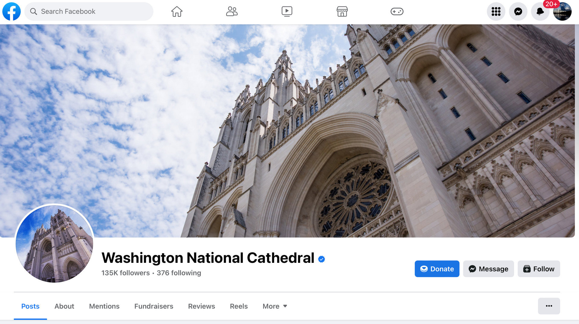 National Cathedral Facebook Page