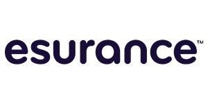 Esurance logo in dark blue font.