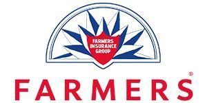 Farmers Insurance Group logo with red text and a shield design.