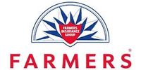 Farmers Insurance Group logo with red text and a shield design.