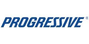 Progressive Insurance logo: blue text on a white background.