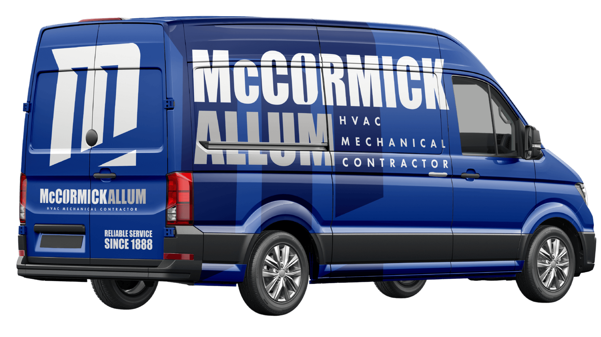 McCormick Allum HVAC Contractors van in Chicopee, MA