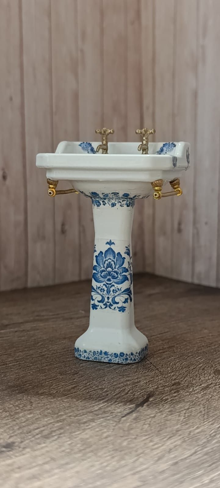 Delftsblauwe wastafel