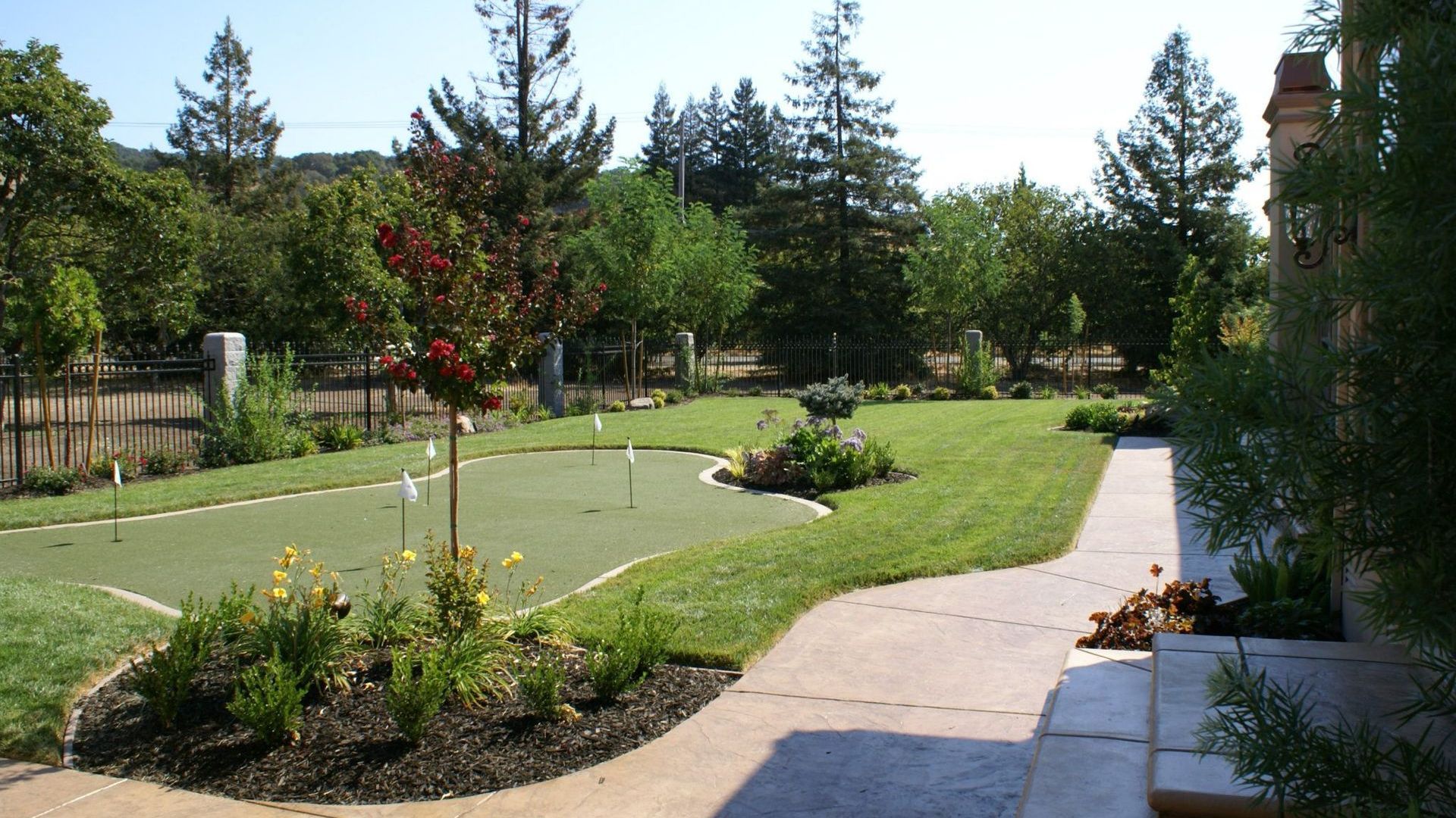 Paver Walkway leading to a golf course | Turfworks, Inc. Professional Paver Contractor in Vacaville, CA