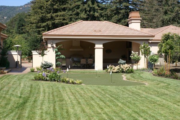 A Bungalow with a beautiful front landscaping design by Turfworks Inc. in Vacaville, CA
