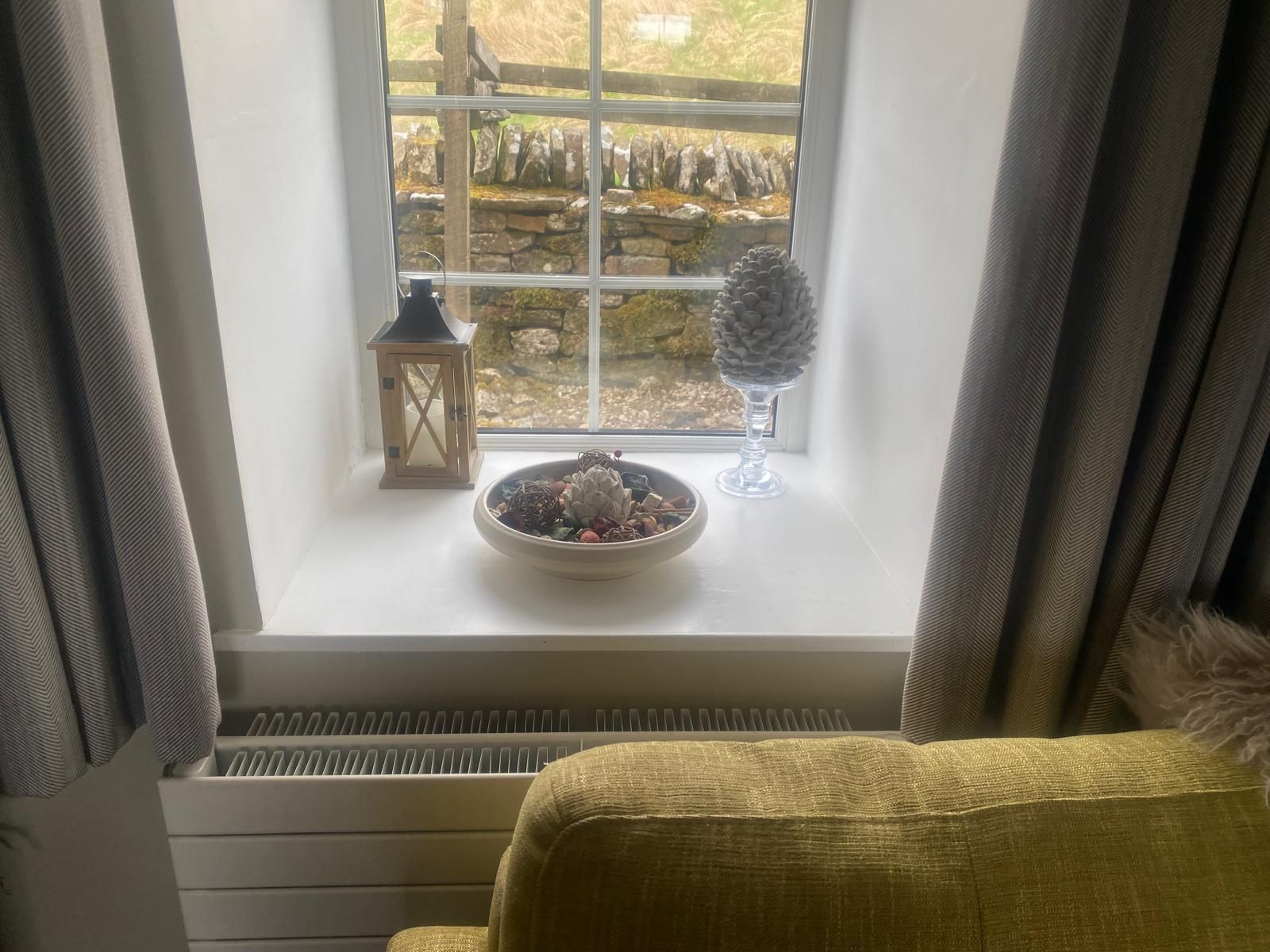 Lounge rear window at Blades Cottage