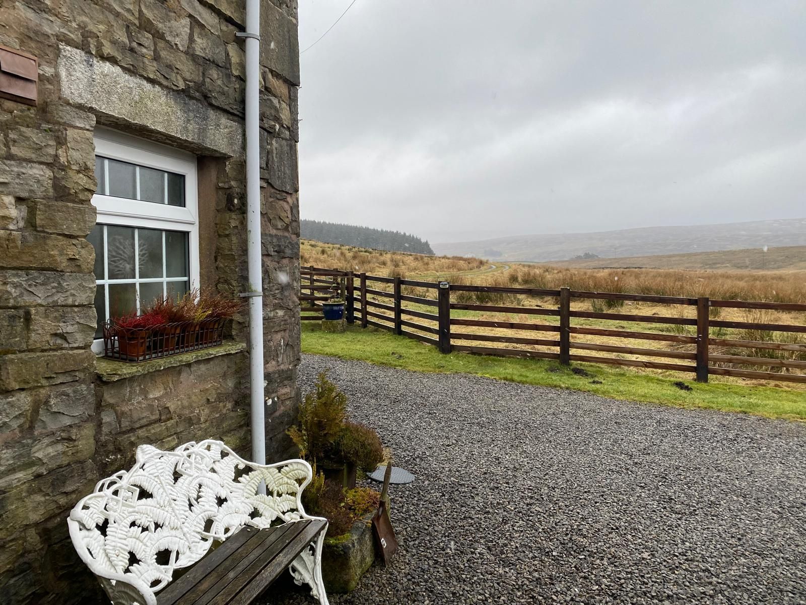 Drive fence at Blades Cottage