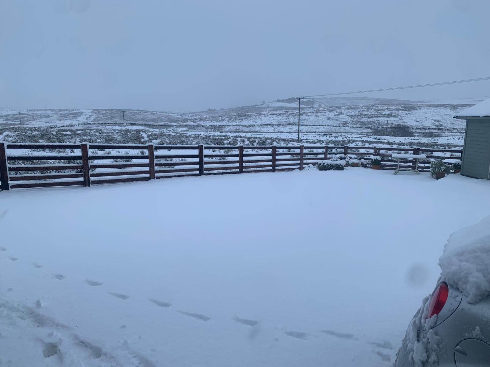 Blades Cottage garden snow