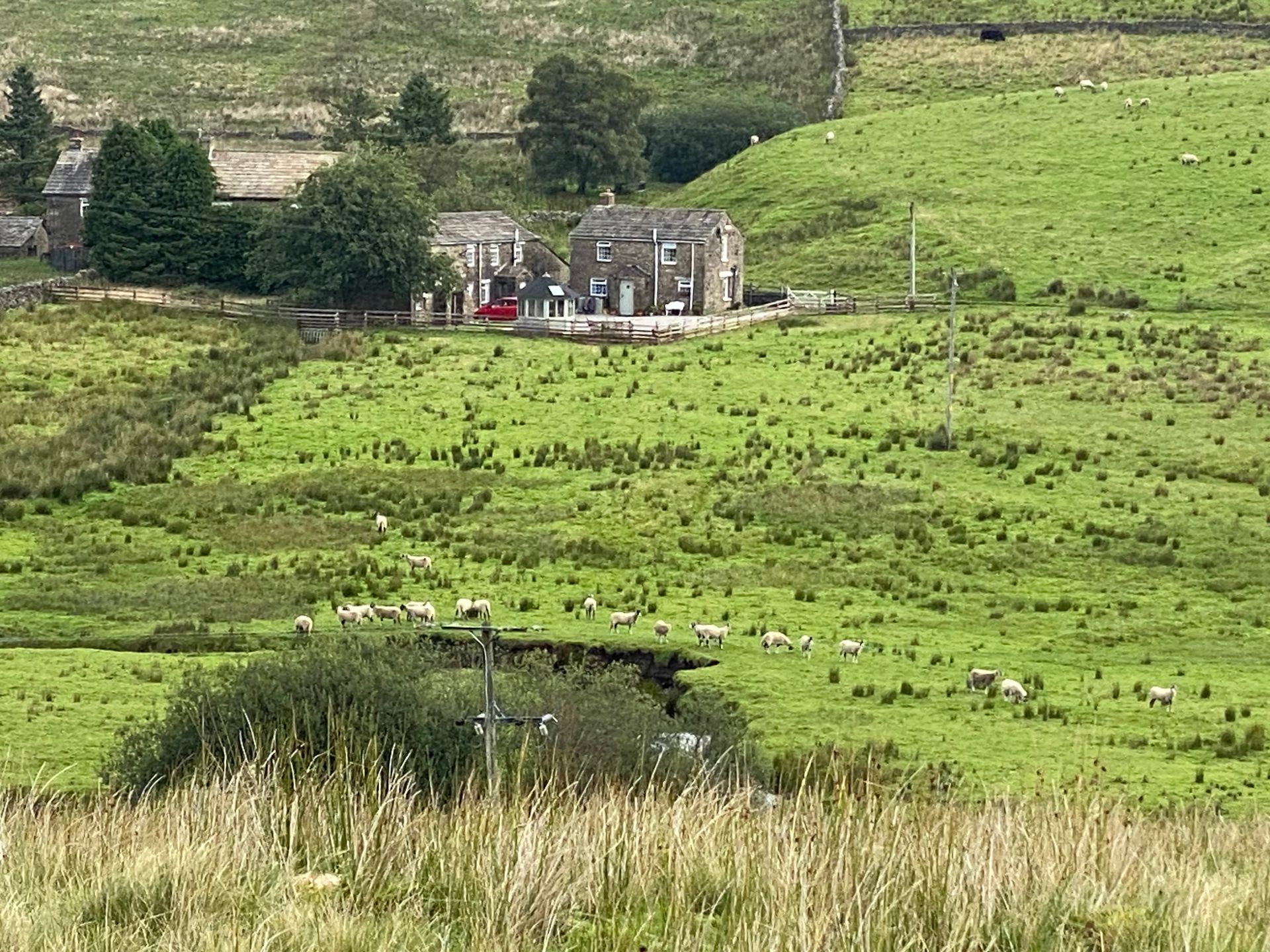 Long view to Blades Cottage