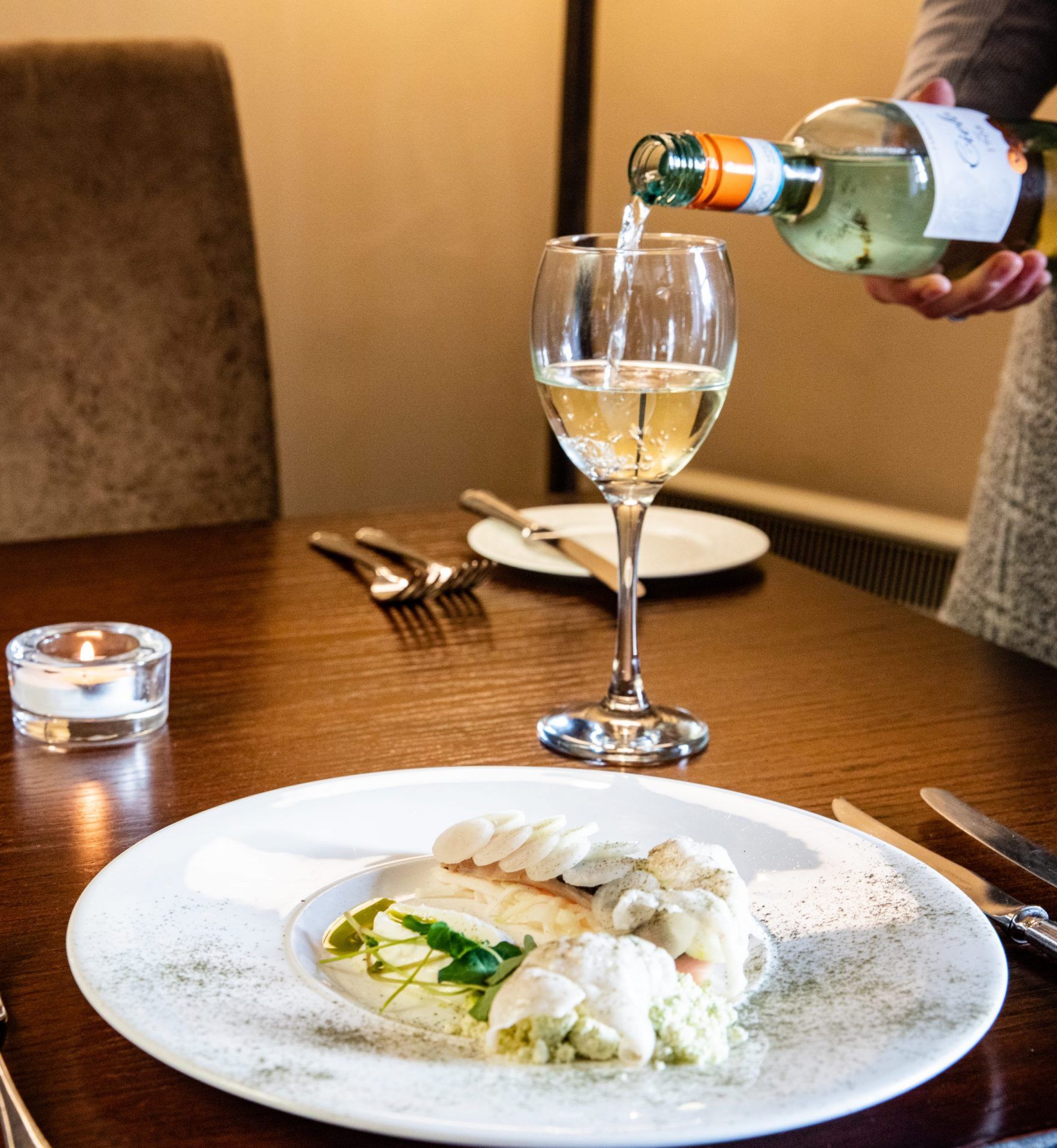 Blades Cottage dining out wine