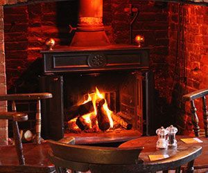 Blades Cottage dining out fire