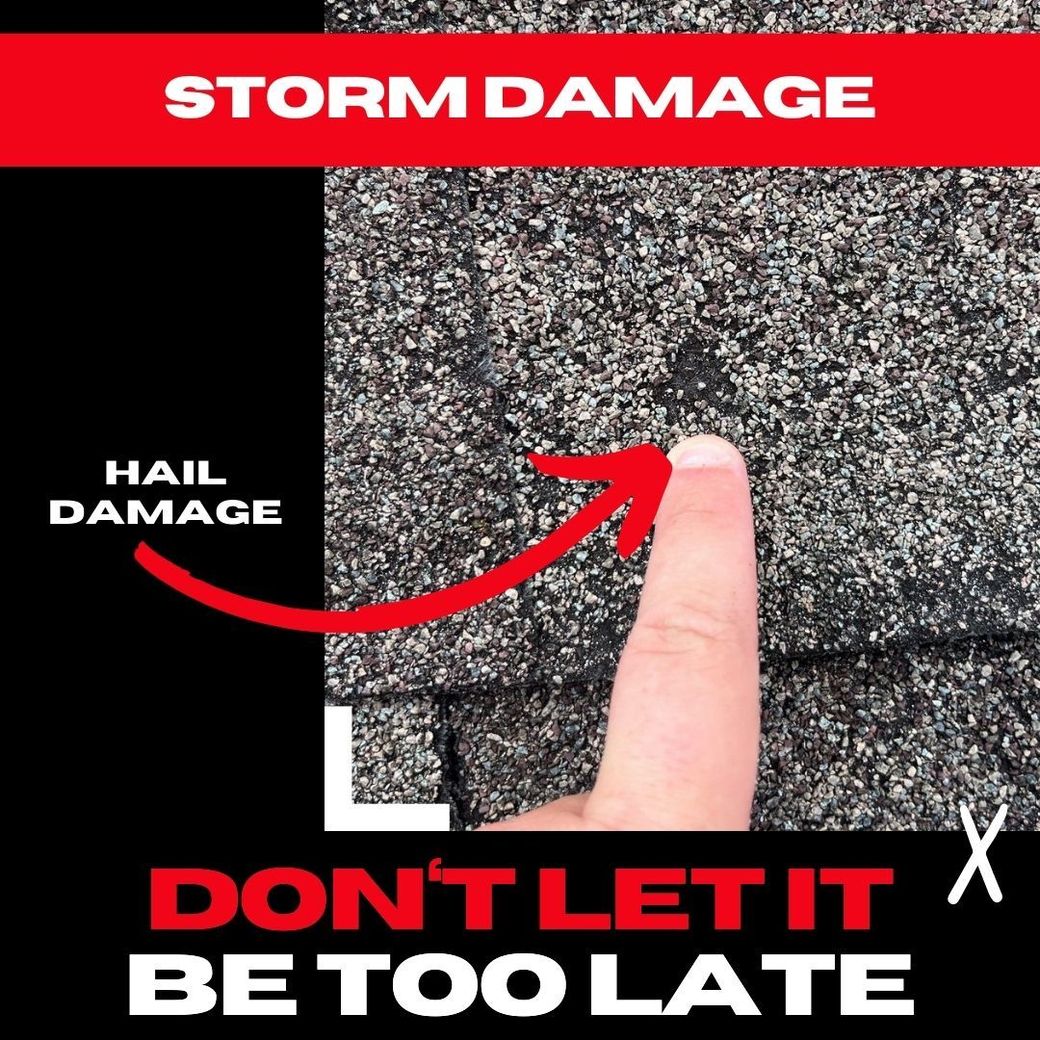 Roof Inspection Near You - Hail Damage found by Rizen Roofing