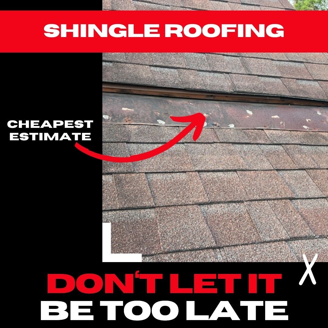 roofers Conroe - cheapest estimate, delivers improper flashing.