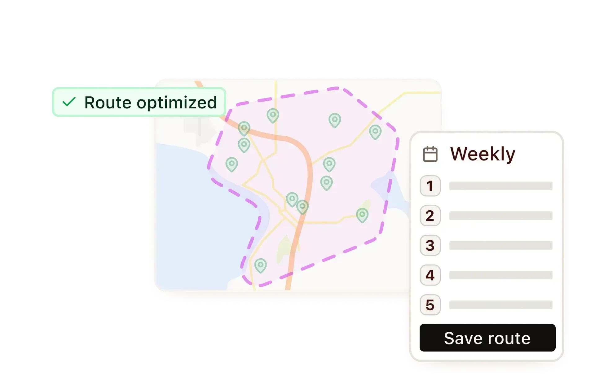 Save hours with saved routes