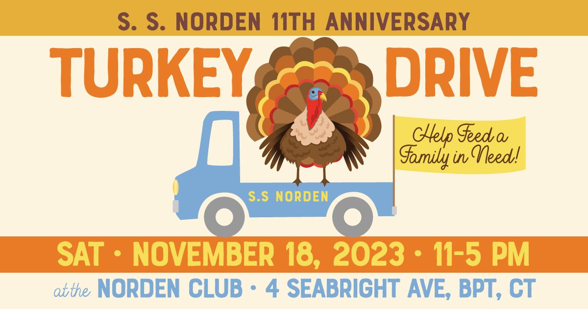Turkey Drive 2023 - Saturday November 18, 2023 from 11am to 5pm - Donate a Frozen Turkey to Help Feed a Family in Need 