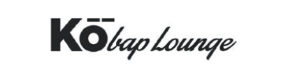 Logo für Köbap Lounge, schwarzer Text auf weißem Hintergrund.