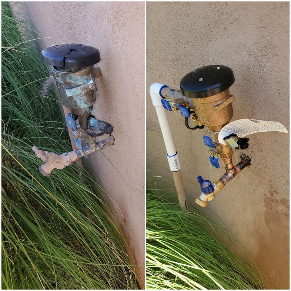 A before and after picture of a water meter