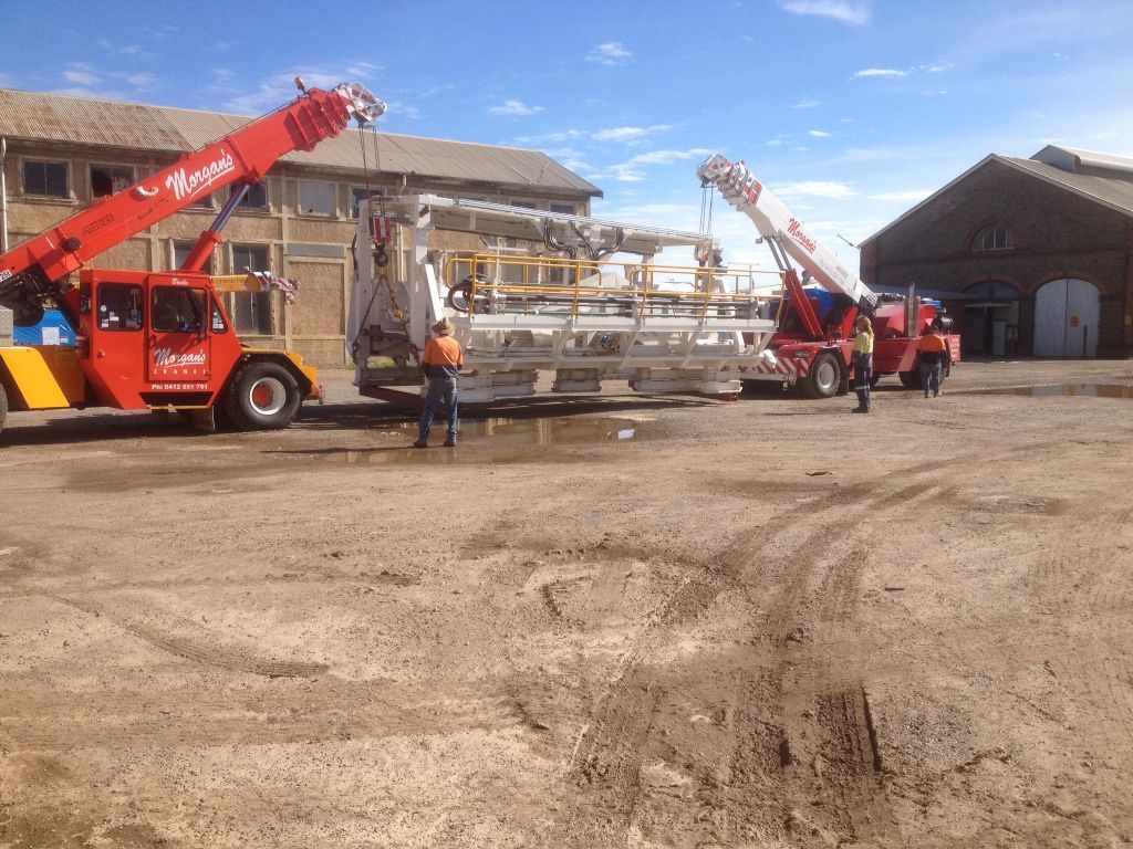 25T Franna Crane- Dual Crane Lift Machine Relocation Adelaide
