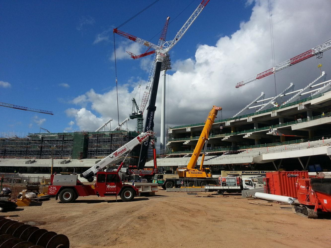 Morgans Crane Hire Adelaide 25T Franna Crane- Adelaide Oval Redevelopment
