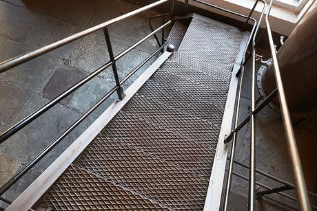 metal stair and galvanized balustrades
