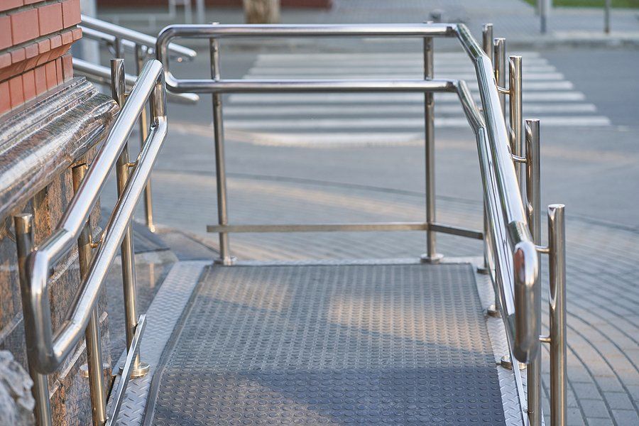 a commercial stainless steel handrails