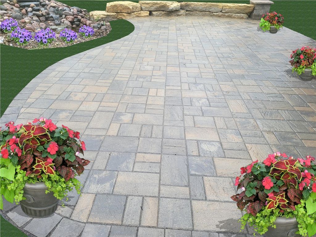 Eva paver patio- Davenport, IA - C & J Landscaping