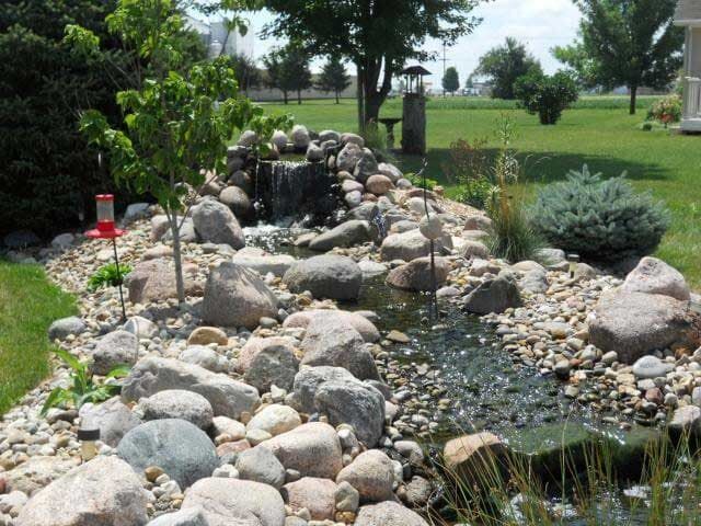 Water feature- Woodhull, IL- C & J Landscaping