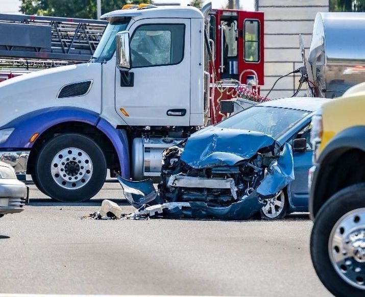 Truck wreck with serious injury