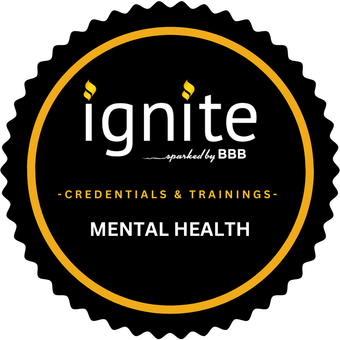 Black and gold badge for 