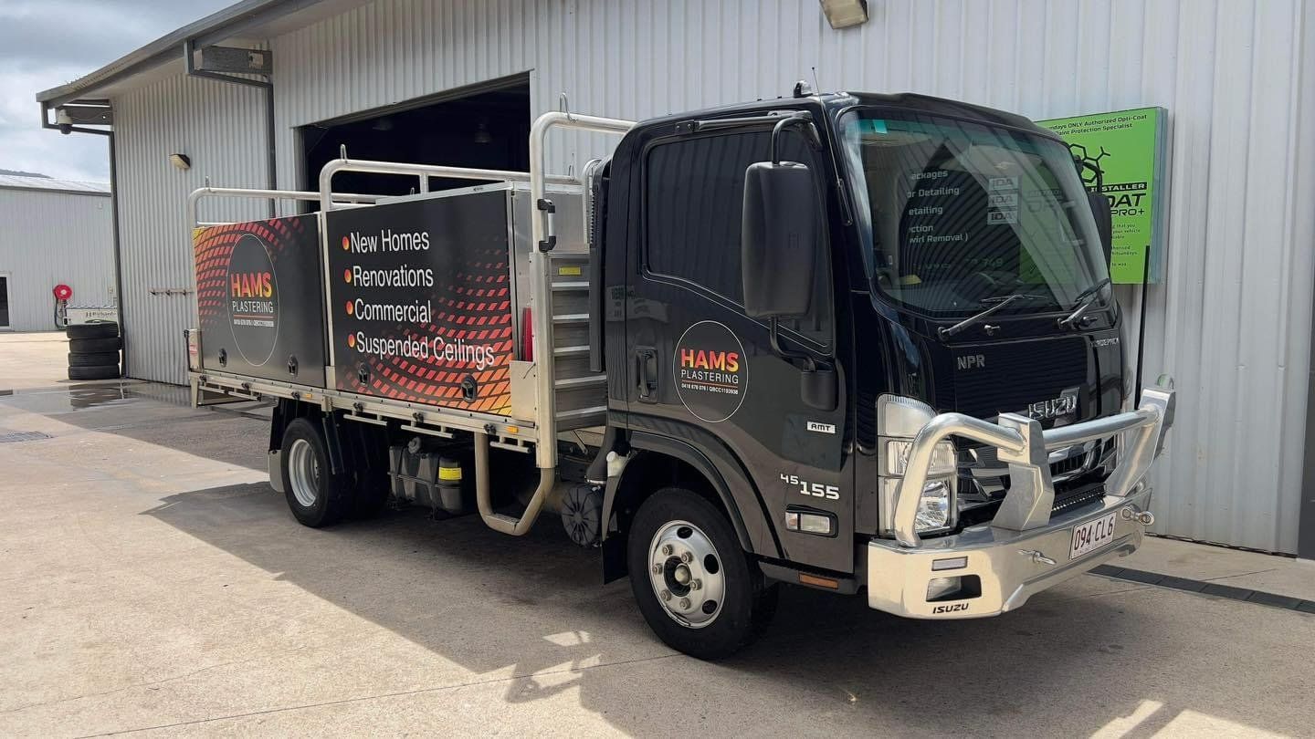 A Porch With a Ceiling That Has a Lot of Holes in It — Hams Plastering in Cannonvale, QLD