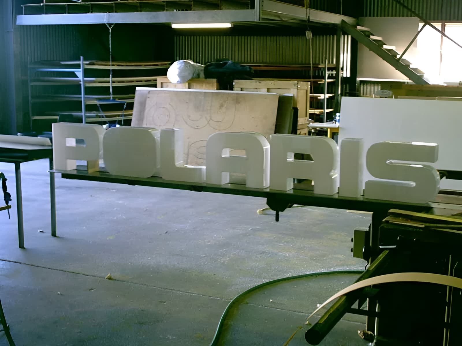 The Word Polaris Is On A Table In A Warehouse — Ram Star Plastics In Winnellie, NT