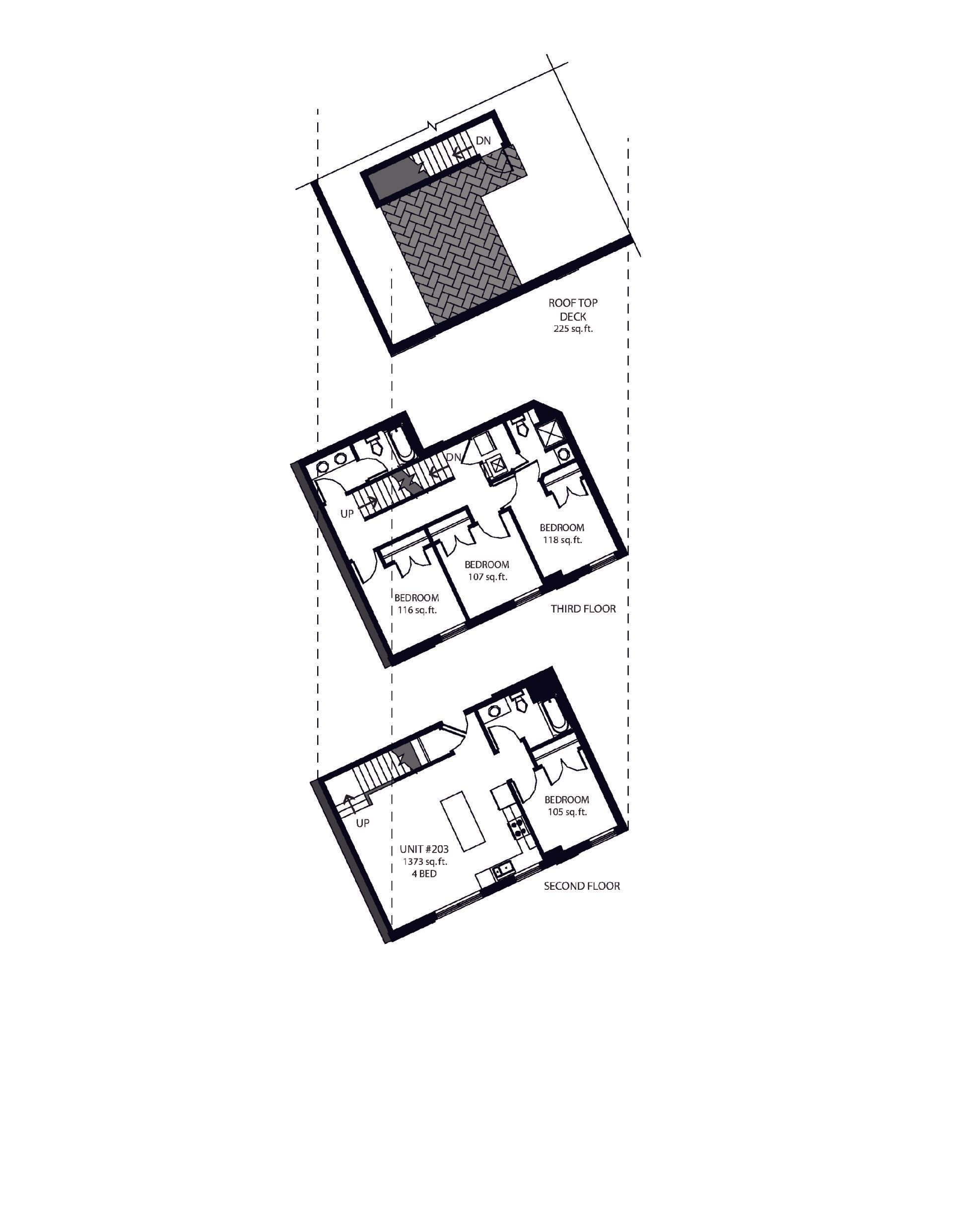 Flatiron Lofts | Floor plan layout of a spacious apartment unit at Unique Apartment Homes in Ames, IA, featuring modern design and functional living spaces.