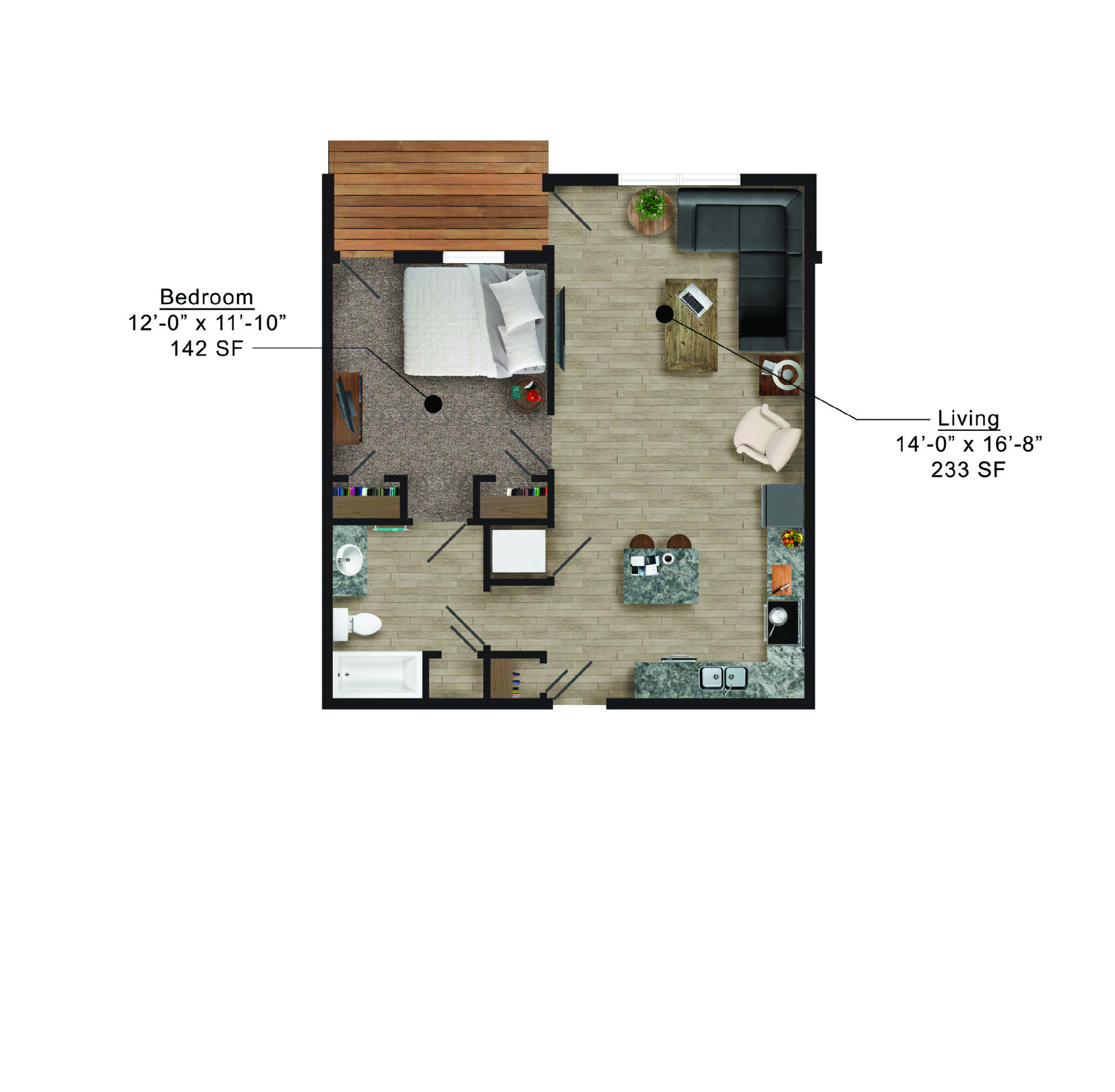 Aurora Heights | Floor plan layout of a spacious apartment unit at Unique Apartment Homes in Ames, IA, featuring modern design and functional living spaces.