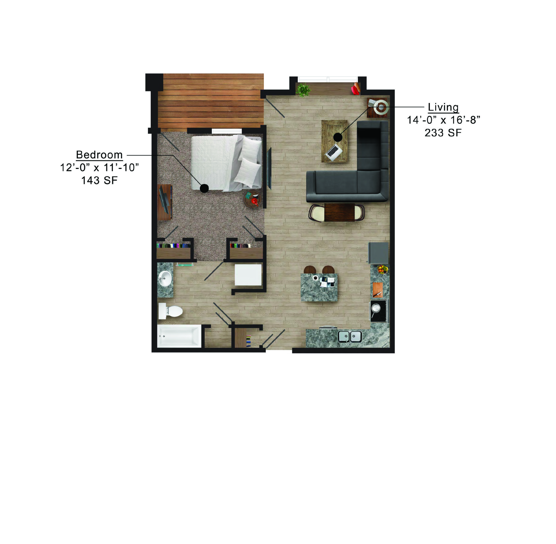 Aurora Heights | Floor plan layout of a spacious apartment unit at Unique Apartment Homes in Ames, IA, featuring modern design and functional living spaces.