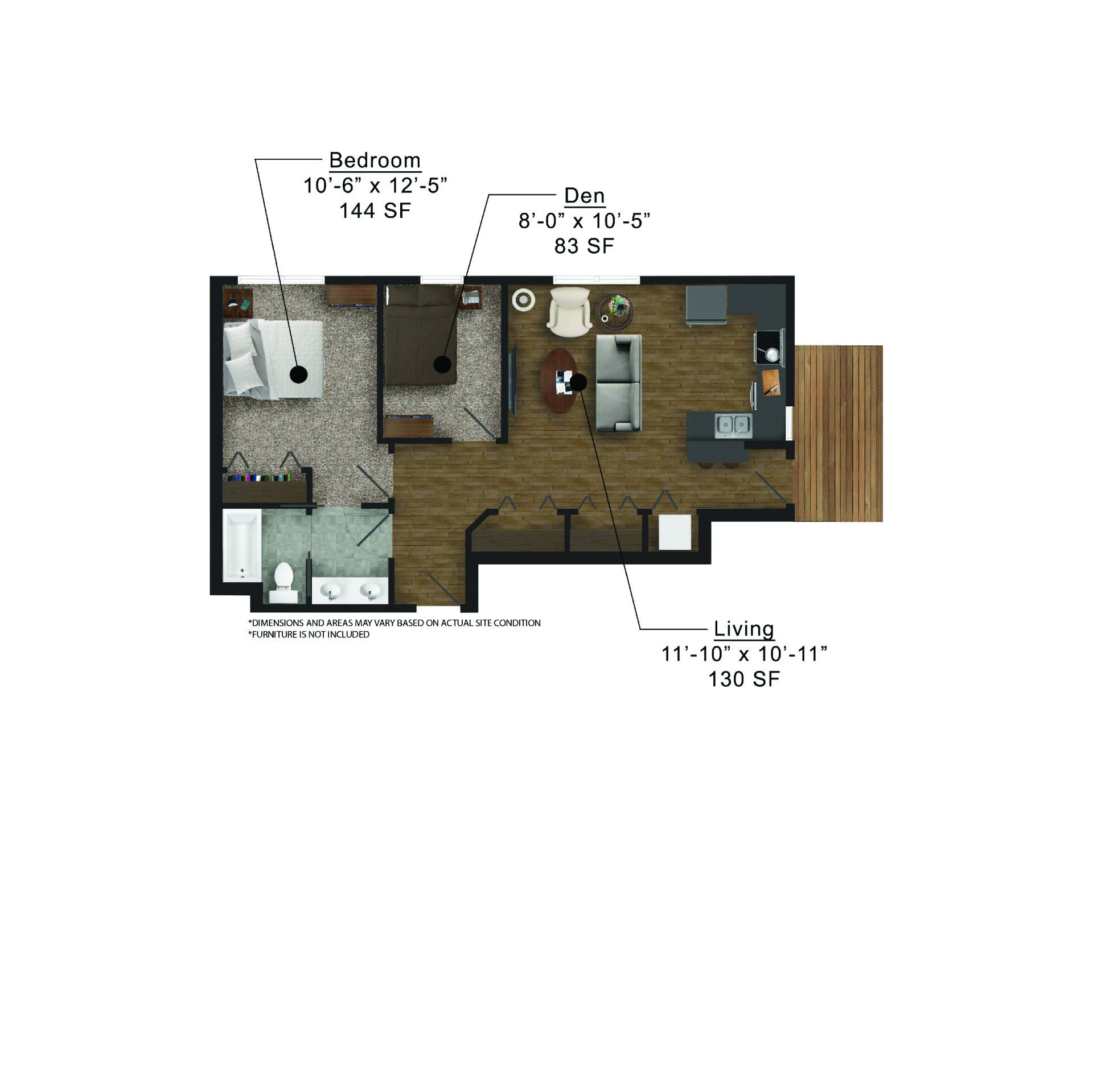 West Street Lofts | Floor plan layout of a spacious apartment unit at Unique Apartment Homes in Ames, IA, featuring modern design and functional living spaces.