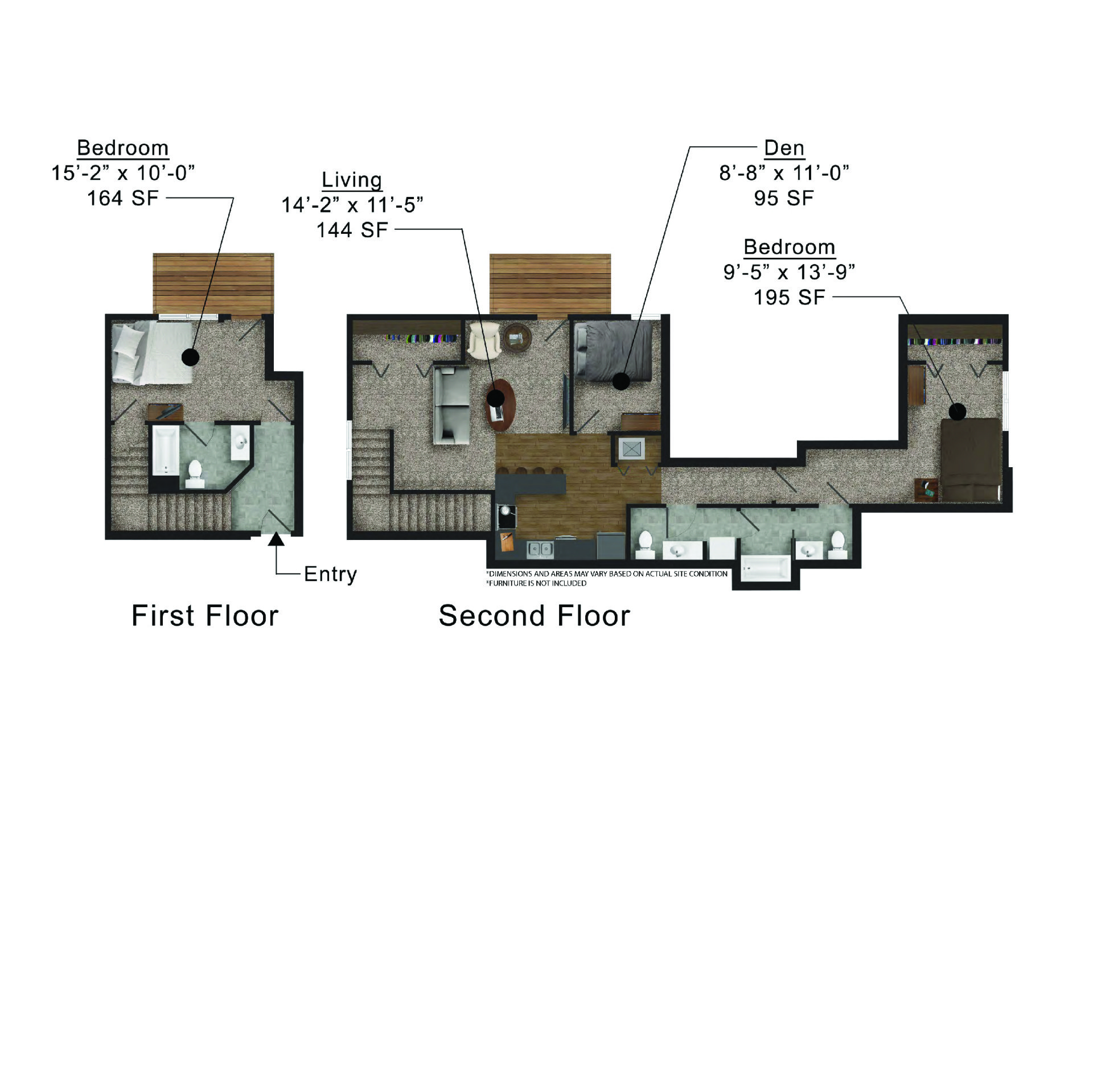 West Street Lofts | Floor plan layout of a spacious apartment unit at Unique Apartment Homes in Ames, IA, featuring modern design and functional living spaces.