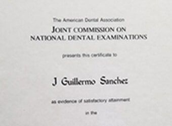 Dental Examination Certificate — Cosmetic Dentistry in Moorpark, CA