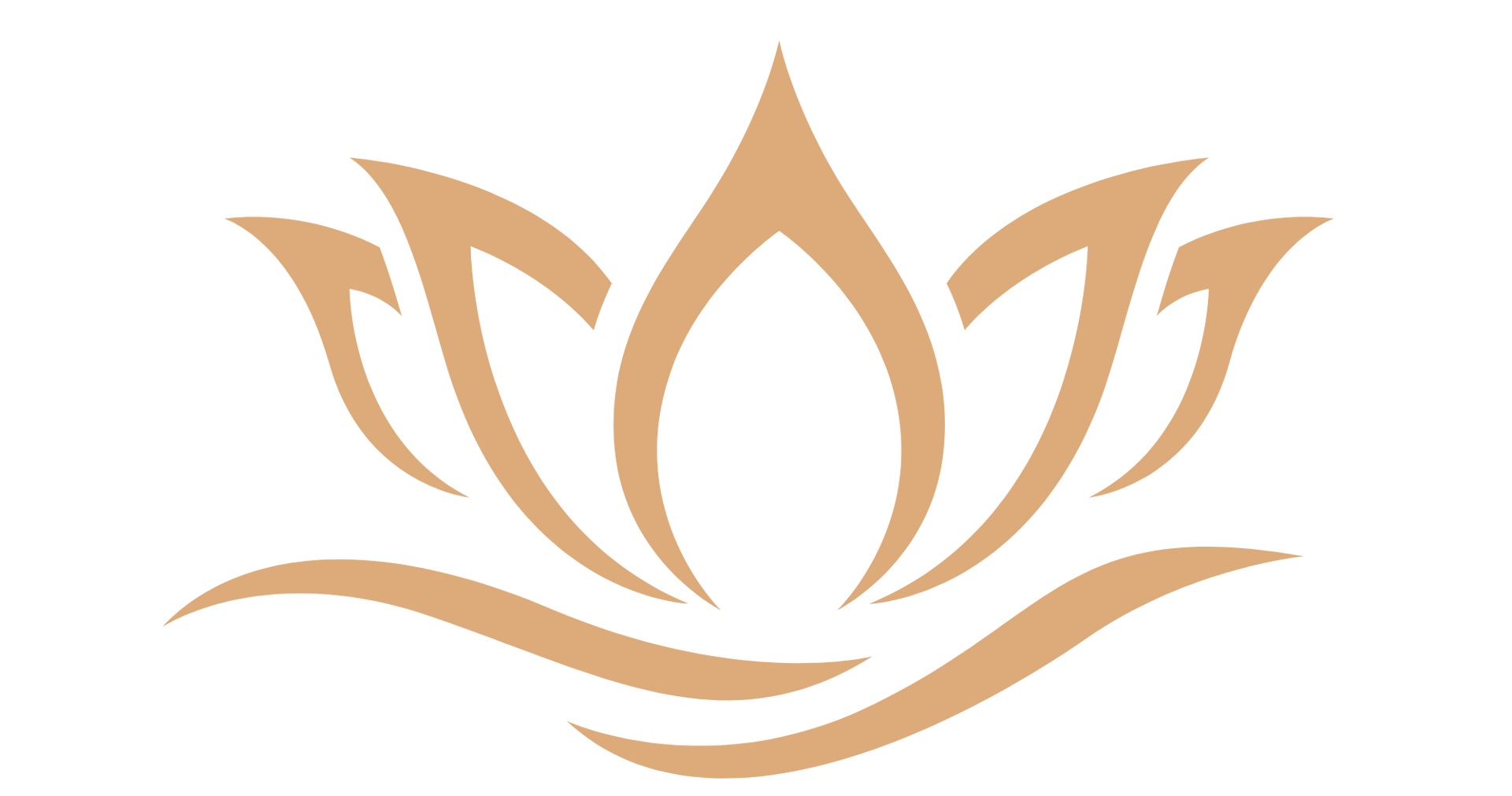 Gold lotus flower graphic.