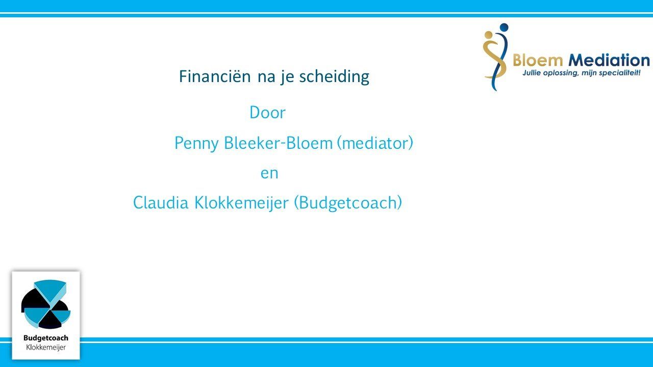 Workshop - financien na je scheiding in samenwerking met mediator Penny Bloem