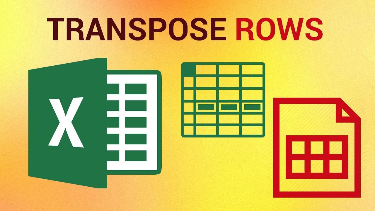 excel transpose