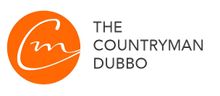 an orange and white logo for the countryman dubbo