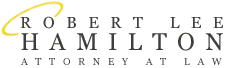 The logo for robert lee hamilton attorney at law