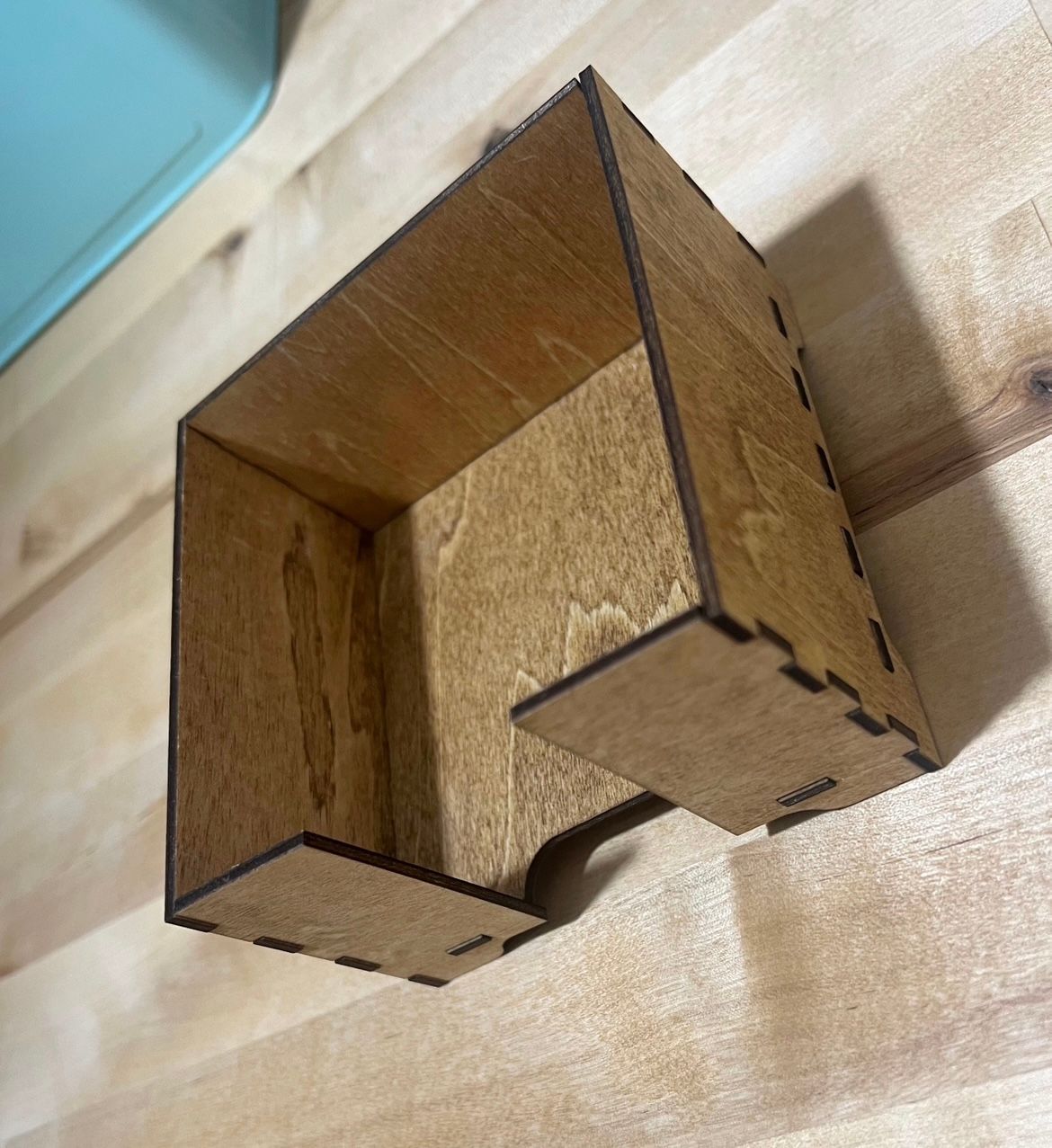 Wood-Stained Coaster Holder