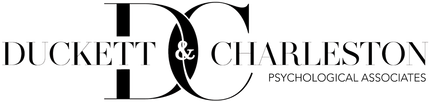 Logo for Duckett & Charleston Psychological Associates. Text: Duckett & Charleston, 