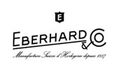 Logo Eberhard & Co. con emblema, testo della sceneggiatura e slogan "Manufacture Suisse d'Horlogerie depuis 1887".