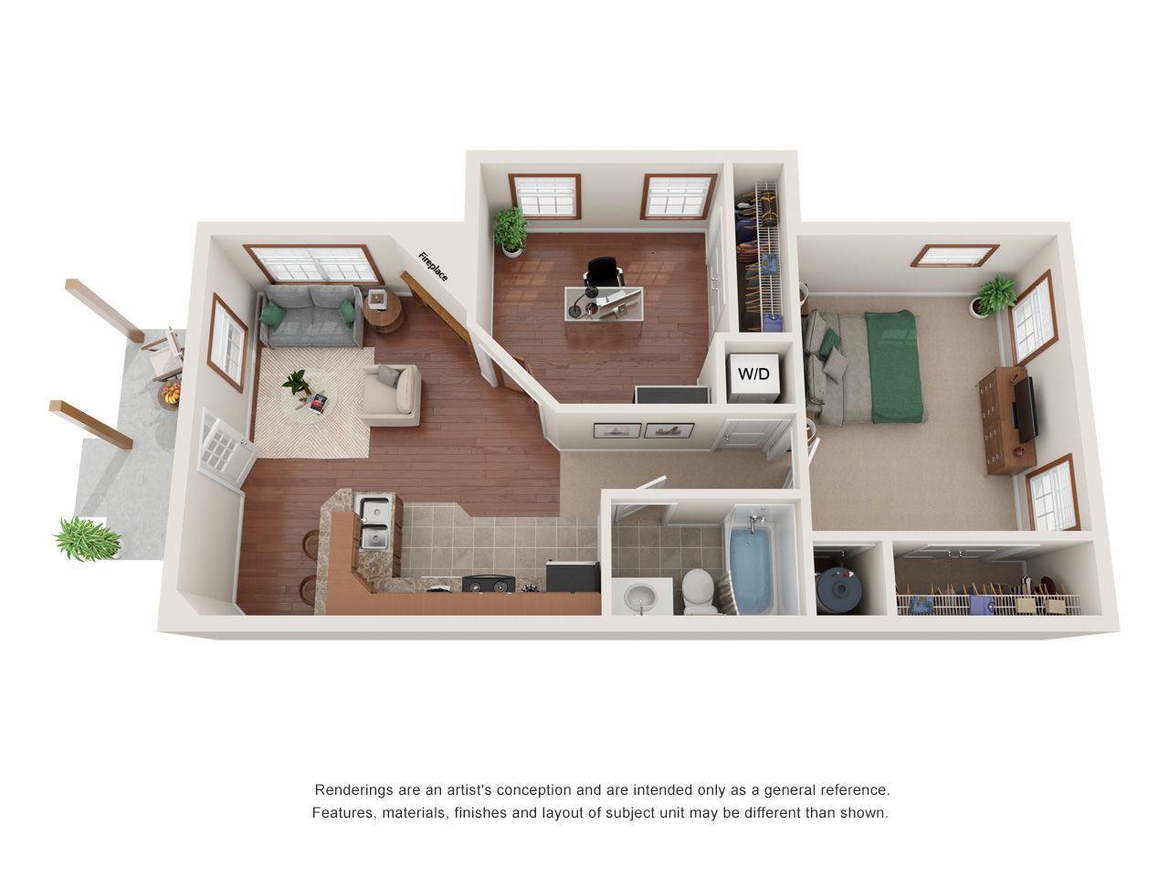 Floor Plans Meadow Creek Apartments in Bloomington, IN
