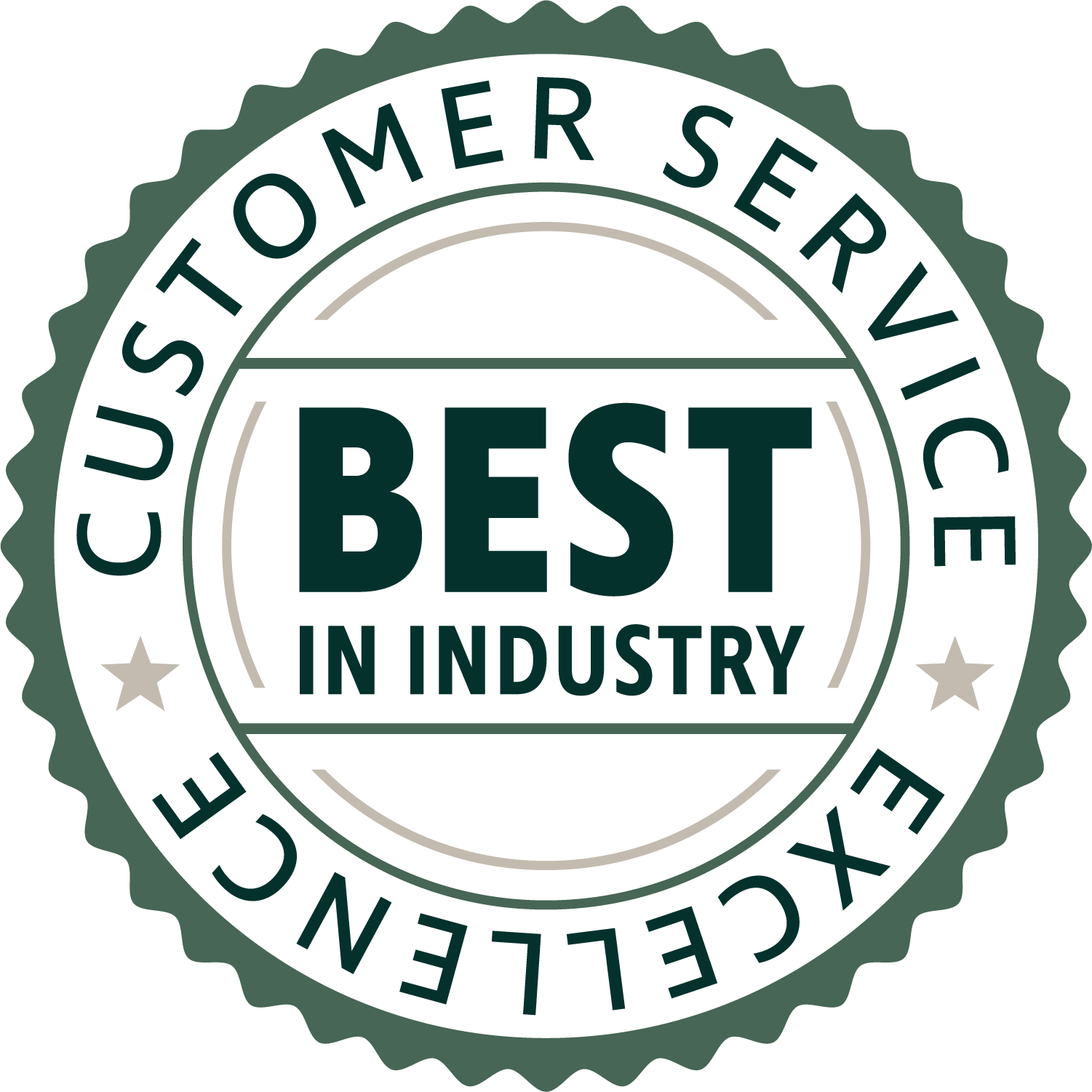 Best in Industry: Customer Service Badge